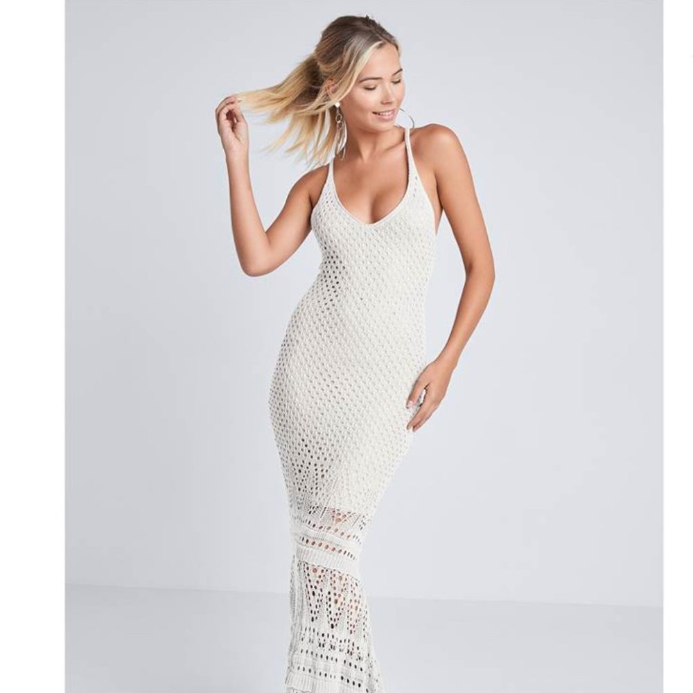 Venus Crochet Tank Midi Dress (NWT)
